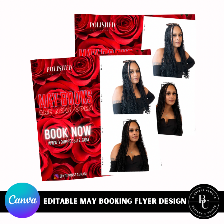 Editable May Booking Flyer Design