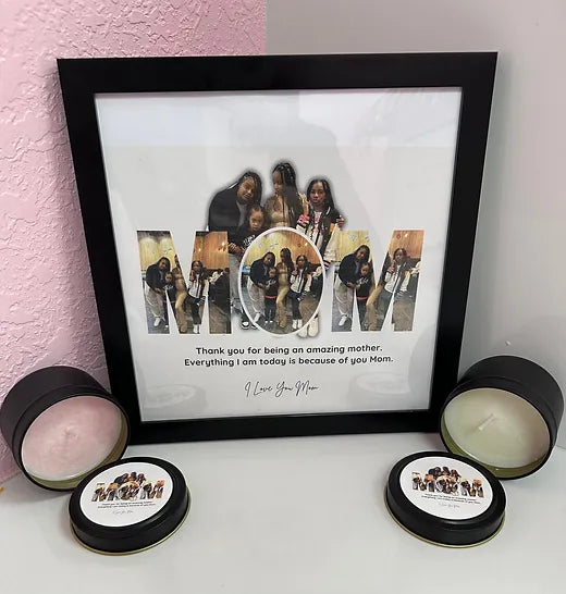 Custom Mom Frame & Candle Set