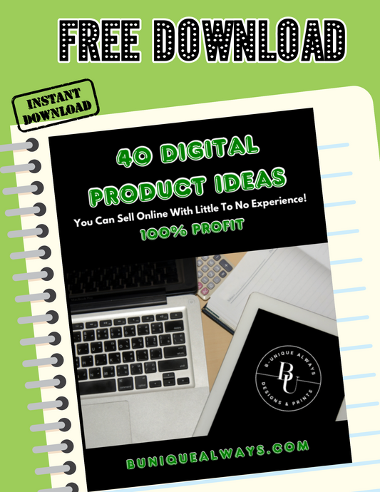 40 Digital Product Ideas E-Book